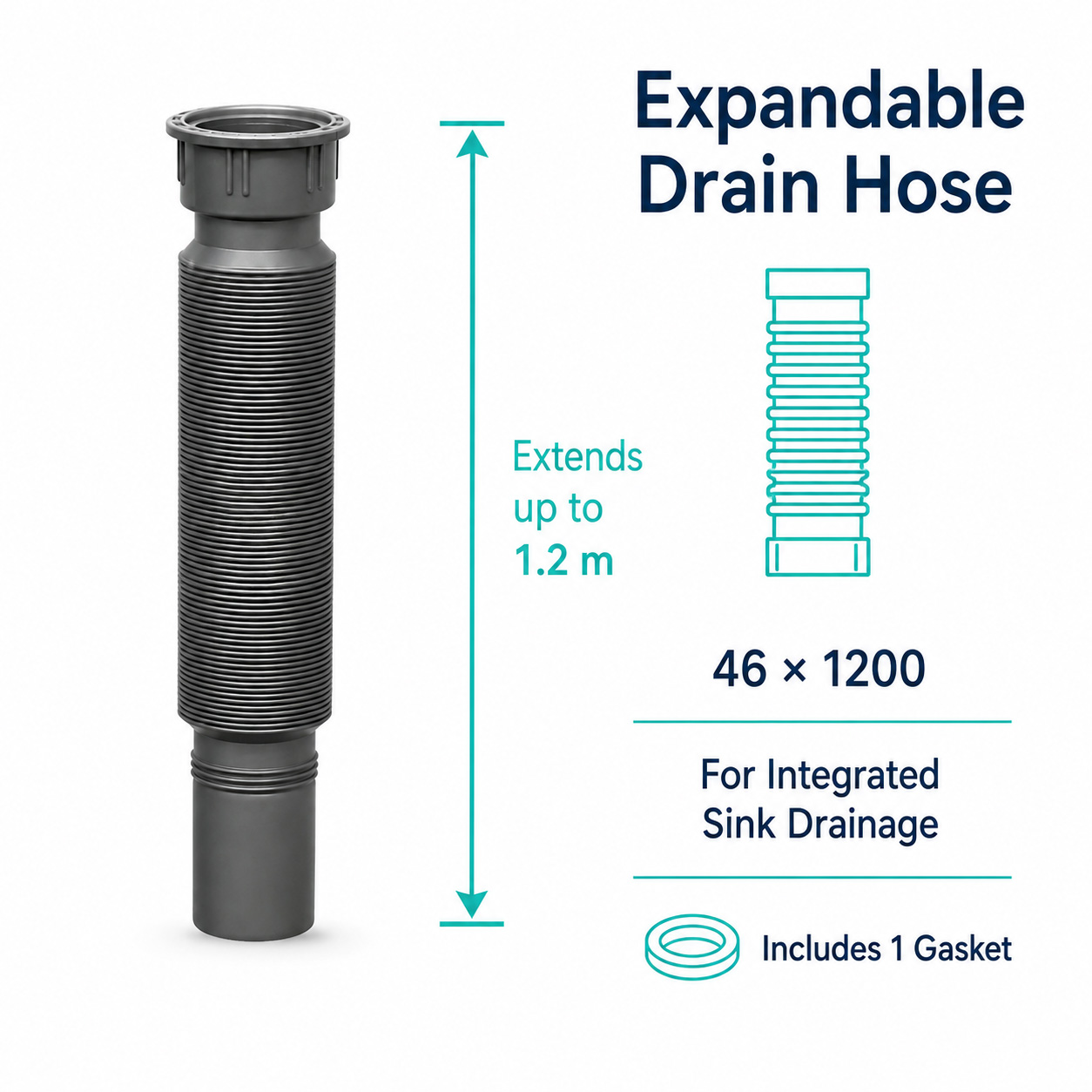 Single-Inlet Drain Hose