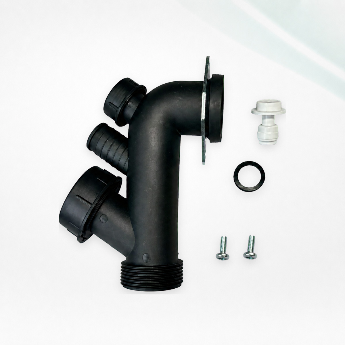 Black Three-Way Connector